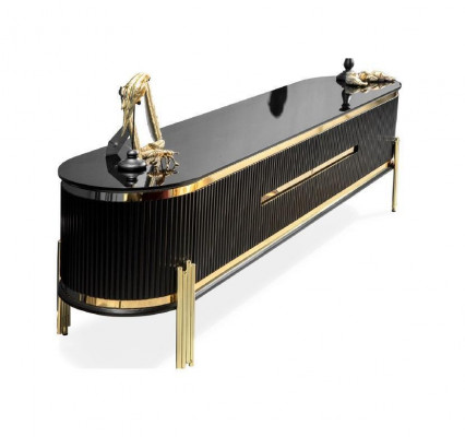 Luxury Dining Room Dining Suite Design Table Chest of Drawers 4x Chairs Group 6-piece Set New