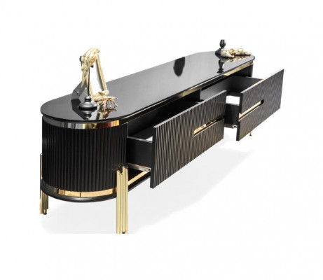 Luxury Dining Room Dining Suite Design Table Chest of Drawers 4x Chairs Group 6-piece Set New