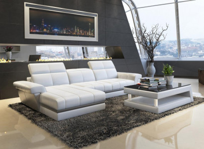 Leather sofa couch upholstery living landscape designer leather sofa L shape