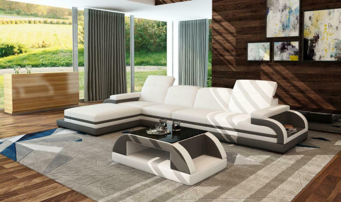 Leather sofa couch living landscape L-shape design modern sofa corner sofa sofas