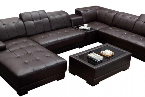 XXL Leather Big Living Room Sofa Couch Corner Sofa Sofas Couches Upholstery