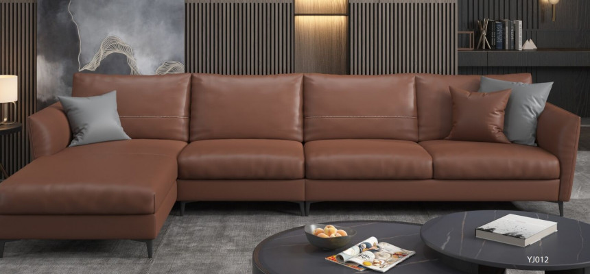 Living Landscape Design Modern Sofas Corner Sectional L-Shaped Leather Sofa Couch