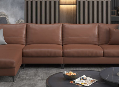 Living Landscape Design Modern Sofas Corner Sectional L-Shaped Leather Sofa Couch