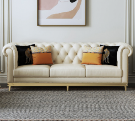 Dark blue Chesterfield 3+2 sofa set living room sofas upholstered couches