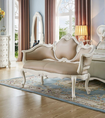 Upholstered bench, solid wood bench, seat bench, seating furniture, designer leather bench, baroque.