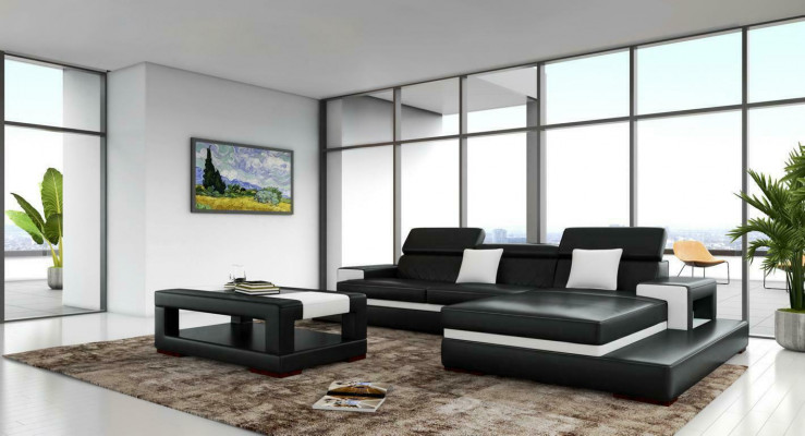 XXL Leather Sofa Corner Sofa Design Big Sofa Couch Upholstered Corner Seating Suite