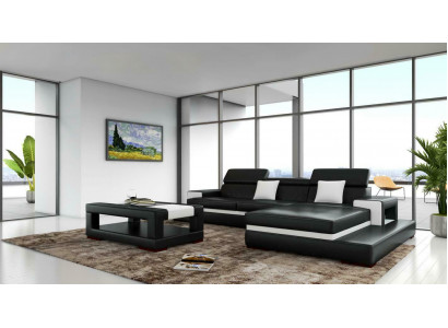 XXL Leather Sofa Corner Sofa Design Big Sofa Couch Upholstered Corner Seating Suite