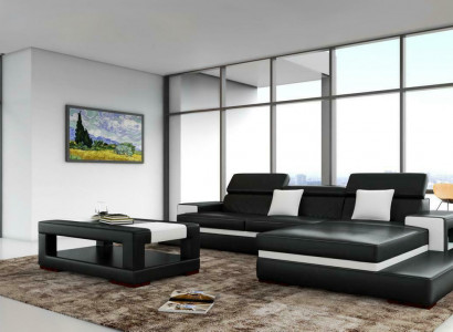 XXL Leather Sofa Corner Sofa Design Big Sofa Couch Upholstered Corner Seating Suite