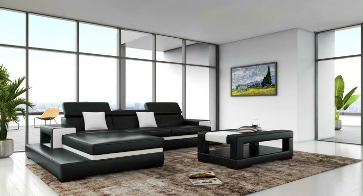 XXL Leather Sofa Corner Sofa Design Big Sofa Couch Upholstered Corner Seating Suite
