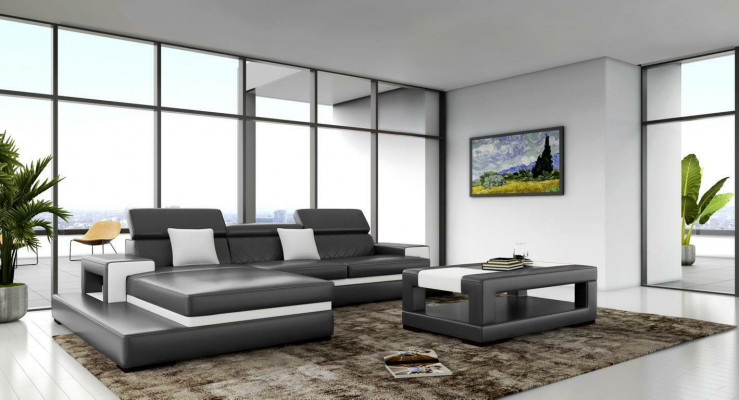 XXL Leather Sofa Corner Sofa Design Big Sofa Couch Upholstered Corner Seating Suite