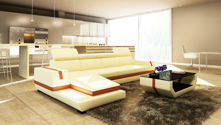Modern design corner sofa big leather suite corner couch living room seat