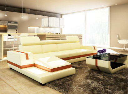 Modern design corner sofa big leather suite corner couch living room seat