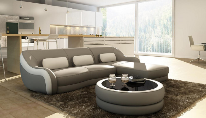 Designer leather sofa corner sofa upholstered corner couch seating L-shape suite sofa new