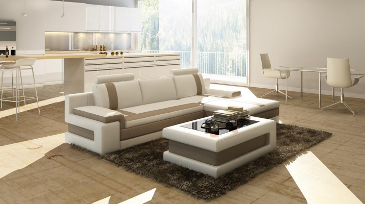 Leather sofa couch living landscape L-shaped design modern sofa corner sofas