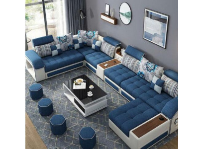 Corner sofa U-shape upholstery modern relax seating luxury furniture living room landscape sofa couch