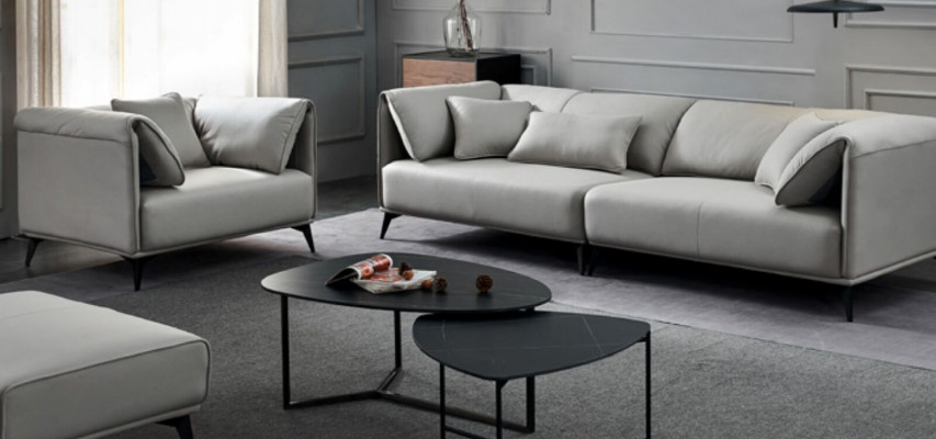 Italian design sofa set 4+1 seater couch upholstered furniture