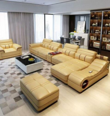 Living landscape luxury sofa couch corner sofa L-shape upholstery modern relax seating furniture