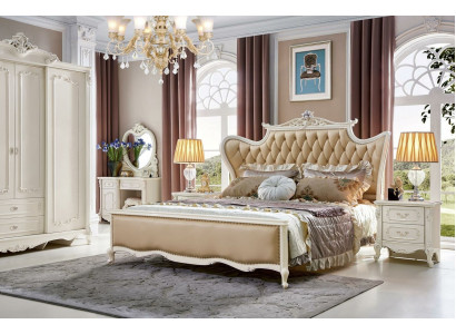 Bedside Table Dressing Table 6 Piece Bedroom Modern Design Luxury Bed Set