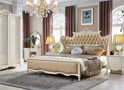 Bedside Table Dressing Table 6 Piece Bedroom Modern Design Luxury Bed Set