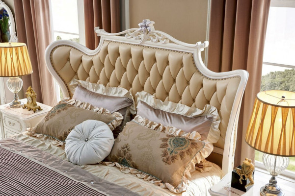 Bedside Table Dressing Table 6 Piece Bedroom Modern Design Luxury Bed Set