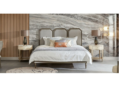 Bed 2x Nightstand 3-piece Bedroom Set Modern Bedroom Solid Wood