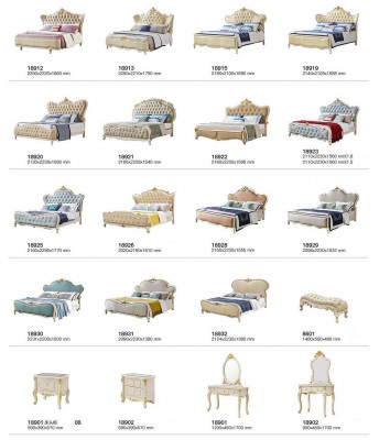 Chesterfield bed classic bed design double upholstered bedroom solid wood