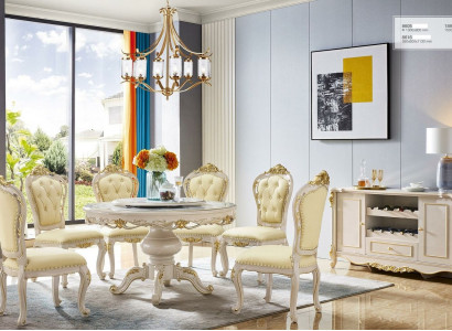 Classic Chesterfield Dining Room Chairs Designer 4-Chair Set