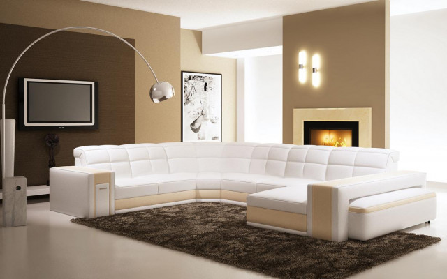 Corner Design Big Upholstered Corner Sofa Couch Leather Sofas Suite XXL