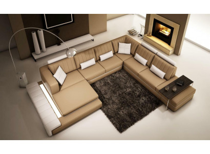 XXL sectional design corner upholstery sofa couch leather sofa set