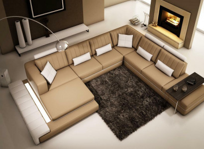 XXL sectional design corner upholstery sofa couch leather sofa set