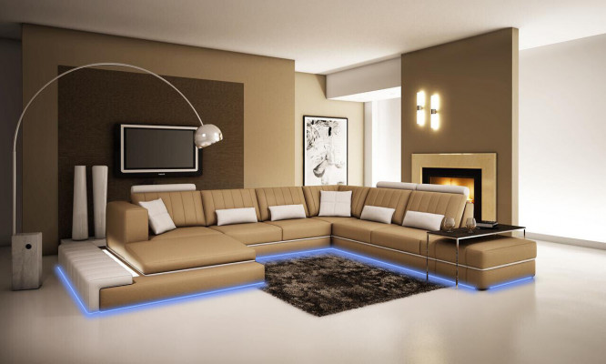 XXL sectional design corner upholstery sofa couch leather sofa set