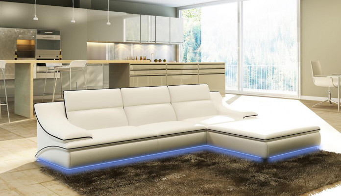 Corner upholstery design sofa leather couches suite living landscape XXL