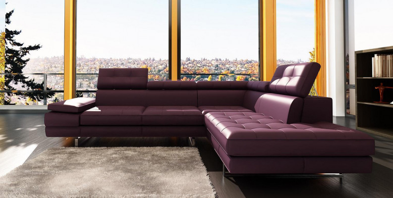 Leather sofa couch living area L-shape design modern sofa 5057