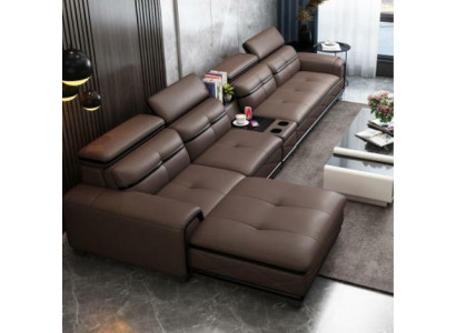 Seating Furniture Living Landscape Luxury Faux Leather Corner Sofa L-shape Upholstery Modern Relax