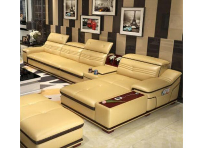 Seat furniture living landscape luxury corner couch corner sofa L-shape upholstered couch relax new