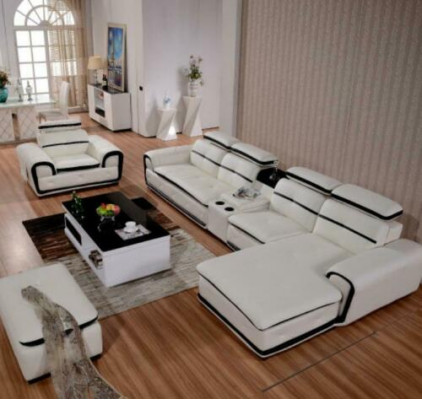 Luxury corner sofa sectional L-shape upholstery relax modern seating furniture living landscape