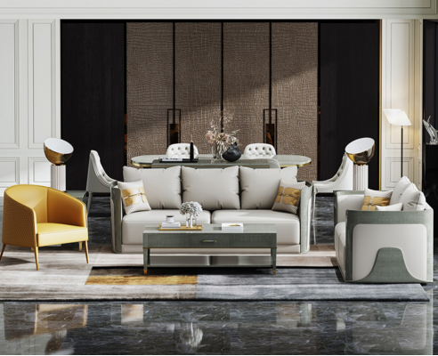 Sofa three-seater couch classic new upholstery decor 3-seater leather couches