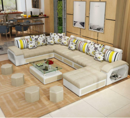 Couch Furniture Living Landscape Luxury Sofas Corner Sofa U-Shape Upholstery Modern Relax Sofas