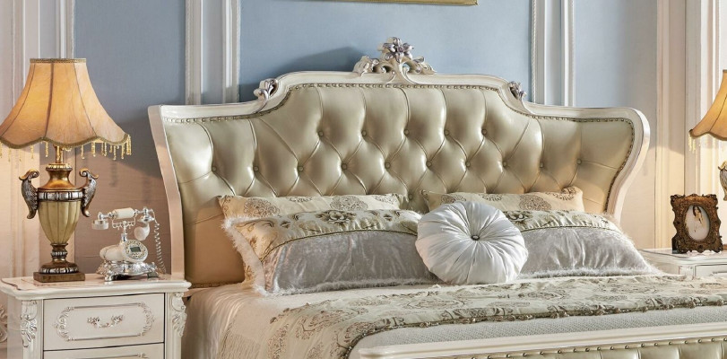Chesterfield bedroom sets 6-piece Royal Baroque furniture solid wood bed