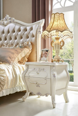 Royal Bed Chesterfield Palace Leather Beds Hotel Double Bed Solid Wood