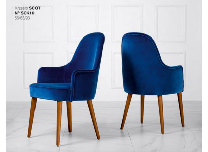 Dining room chair chair armchair seat 1 seat club chair fabric blue dining room wood