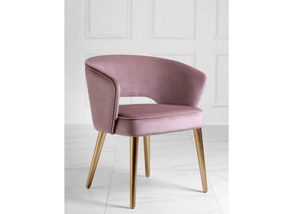 Luxury dining chair, chair, armchair, seat, 1 seat, club chair, fabric dining room, pink