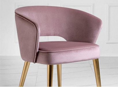 Luxury dining chair, chair, armchair, seat, 1 seat, club chair, fabric dining room, pink
