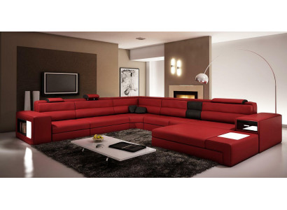 U-shape XXL Designer Living Landscape Upholstered Corner Sofa Corner Suite Sofa