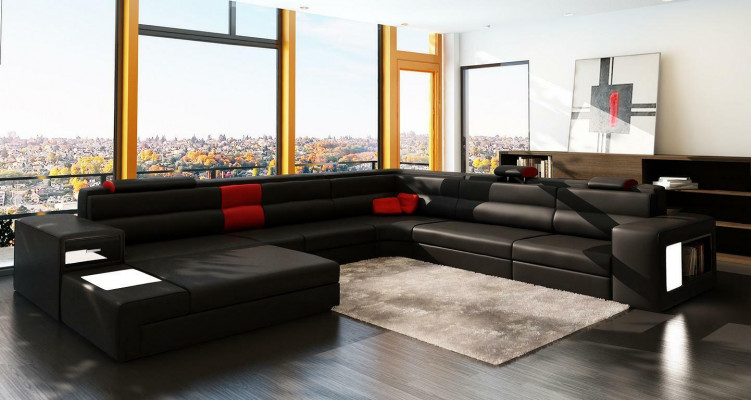 U-shape XXL Designer Living Landscape Upholstered Corner Sofa Corner Suite Sofa