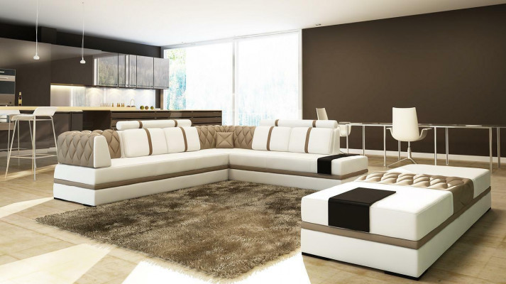 L Form XXL Designer Living Landscape Upholstered Corner Sofa Corner Suite Sofa Couch Corner