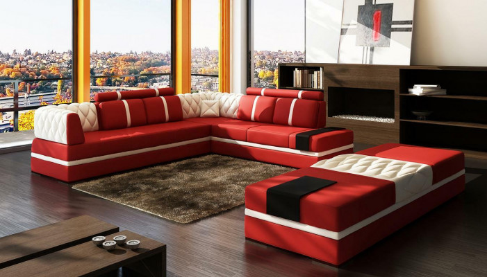 L Form XXL Designer Living Landscape Upholstered Corner Sofa Corner Suite Sofa Couch Corner