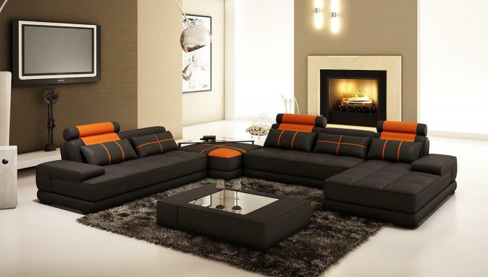 XXL Designer Living Area Upholstered Corner Sofa Sofa Set Sofa Couch