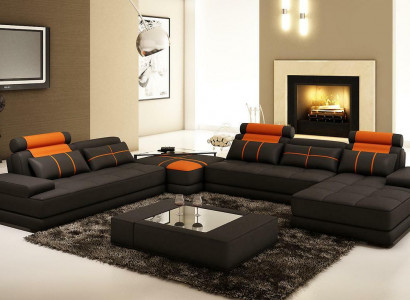 XXL Designer Living Area Upholstered Corner Sofa Sofa Set Sofa Couch