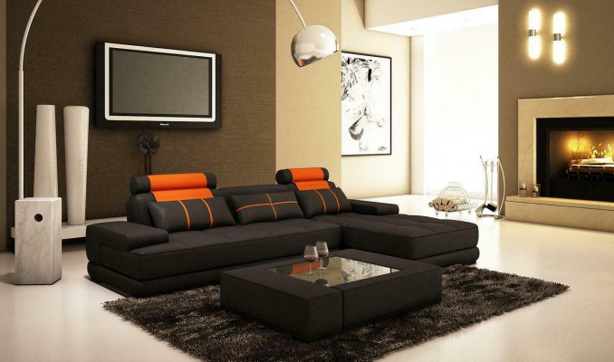XXL Designer Living Area Upholstered Corner Sofa Corner Set Sofa Couch